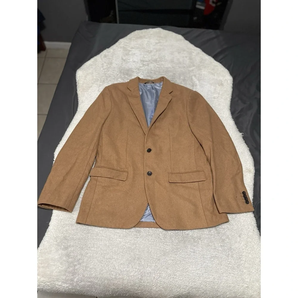 Banana Republic Tailored Fit Brown Wool Blend Blazer Jacket Size 42R